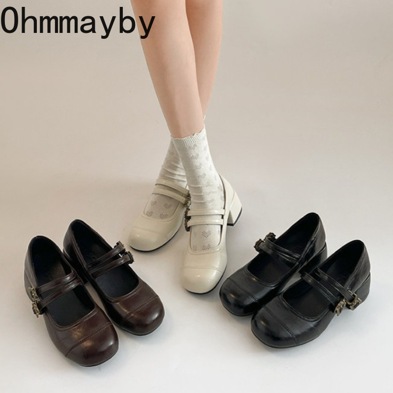 Vintage Fashion Girl - Vintage Thick Heel Women Mary Jane