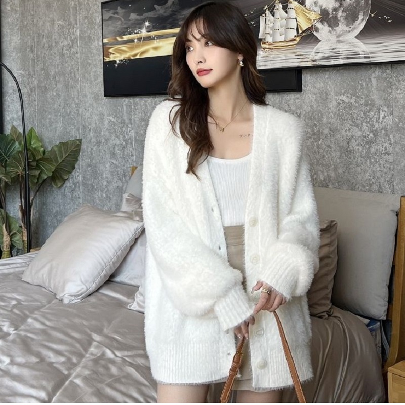 Crop Cardigan Vintage - winter clothes women cardigan korean fashion