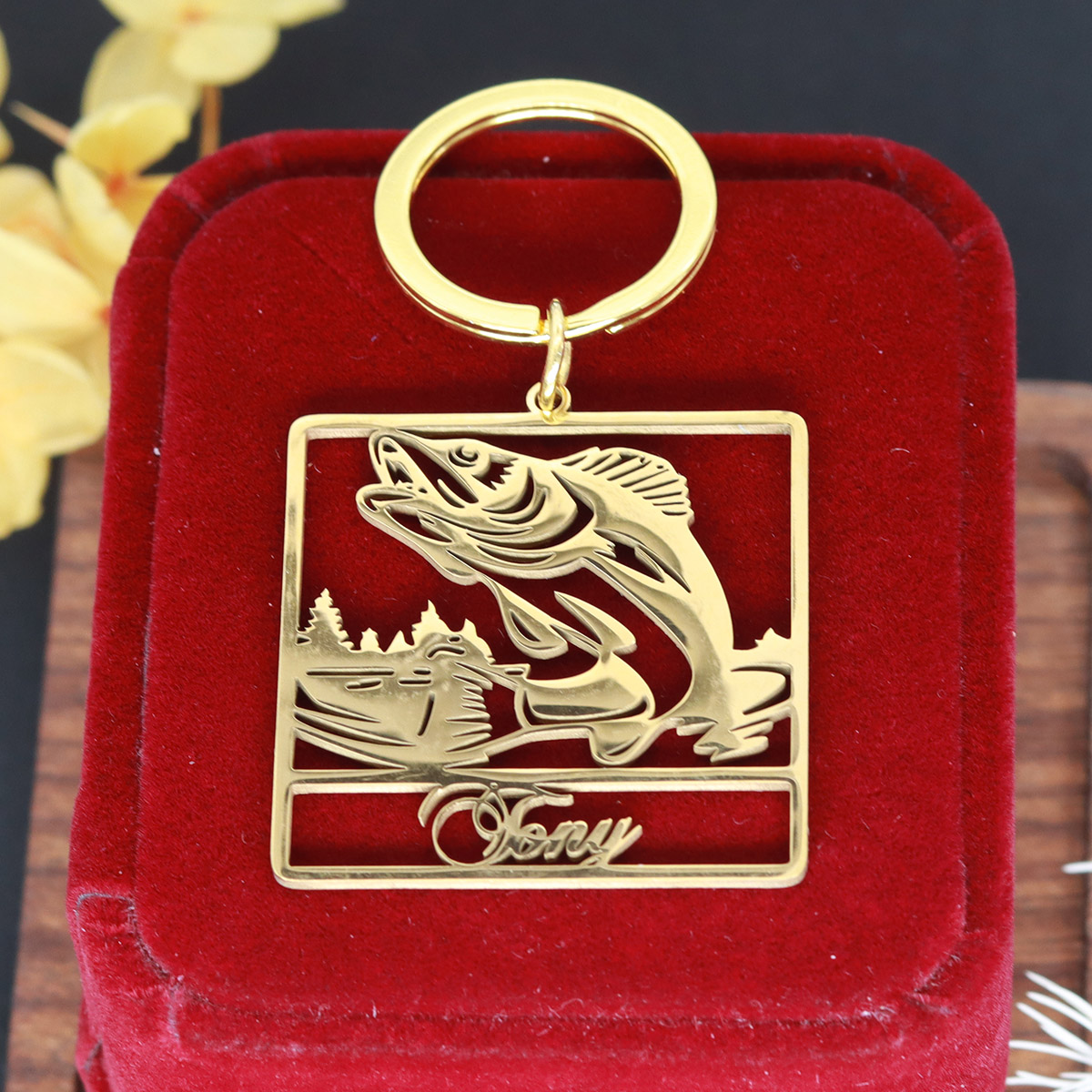 Custom Name Fish Keychain Pers - Vintage Fashion Names recensie en prijs