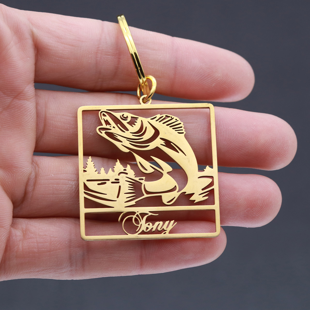 Custom Name Fish Keychain Pers - Vintage Fashion Names recensie en prijs