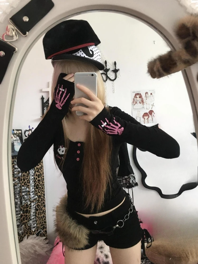 Y2K Vintage Cartoon Print T-Sh - Vintage Women Fashion recensie en prijs