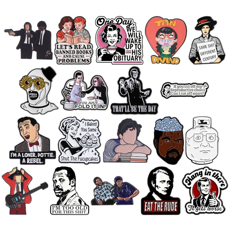 TV Movie Character Enamel Pins - Vintage Fashion Quotes recensie en prijs