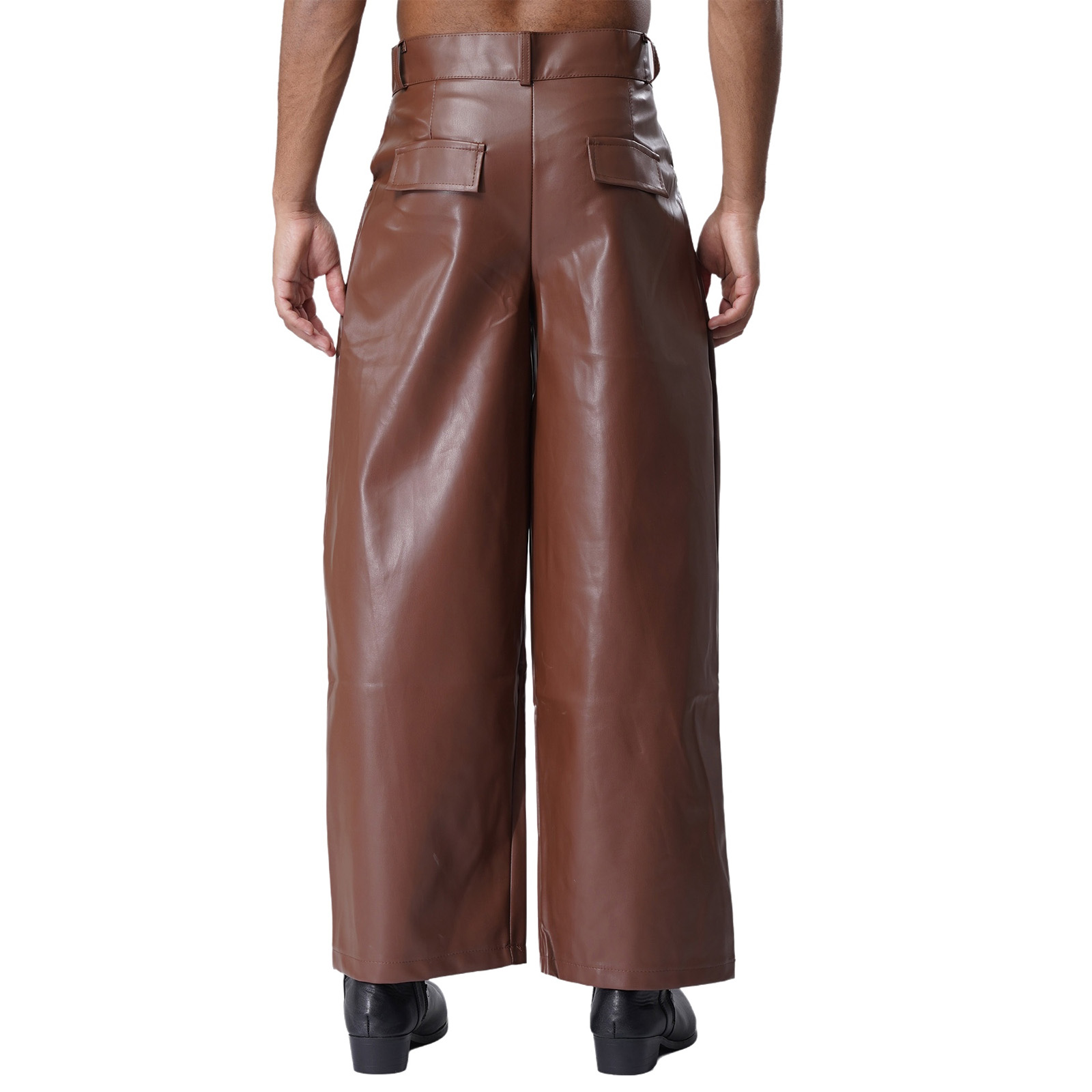 Mens Fashionable Matte Faux Le - Vintage Fashion Club recensie en prijs