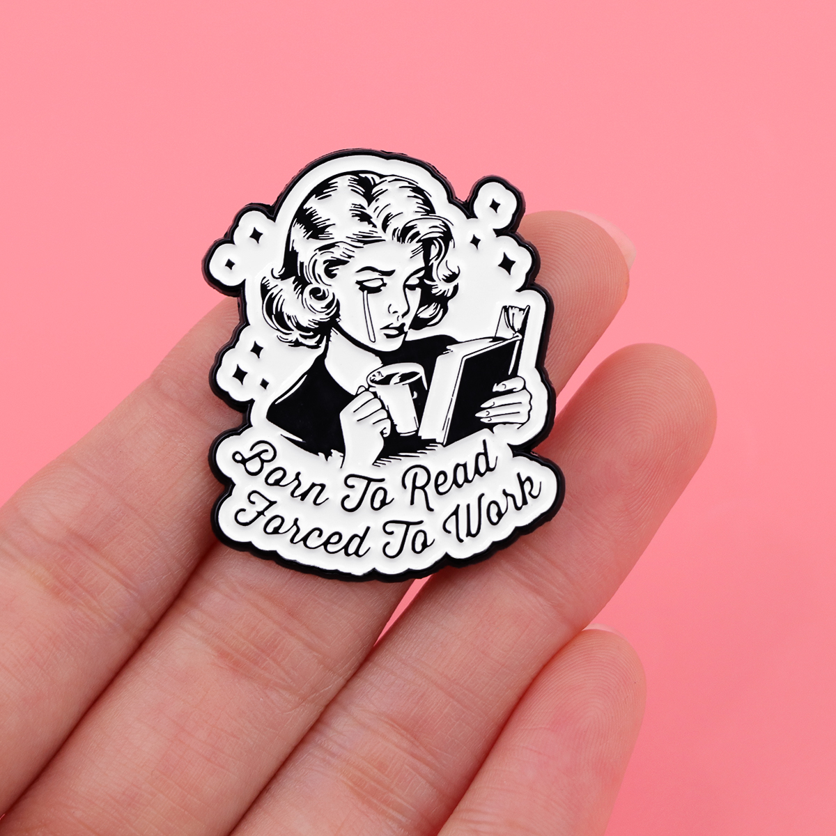 Bookworm Quotes Enamel Pin Rea - Vintage Fashion Quotes recensie en prijs