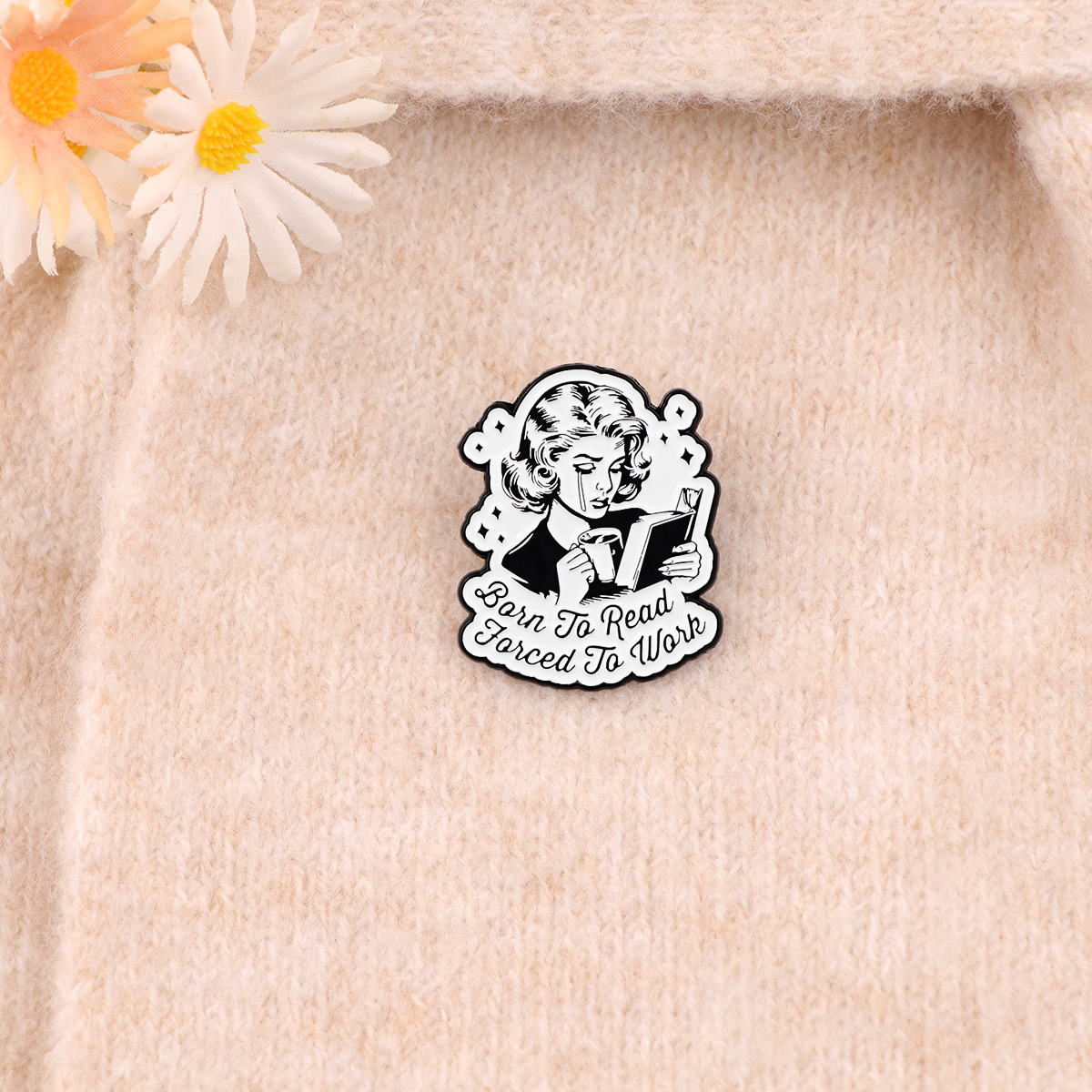 Bookworm Quotes Enamel Pin Rea - Vintage Fashion Quotes recensie en prijs