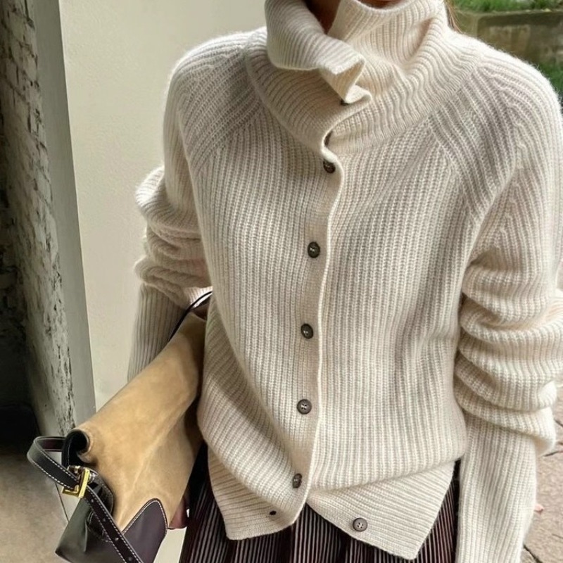Women'S Stand Collar Cardigan  - Crop Cardigan Vintage recensie en prijs