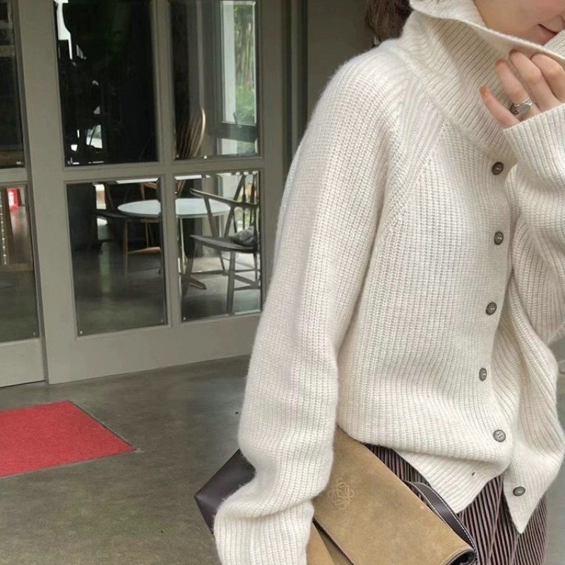 Women'S Stand Collar Cardigan  - Crop Cardigan Vintage recensie en prijs