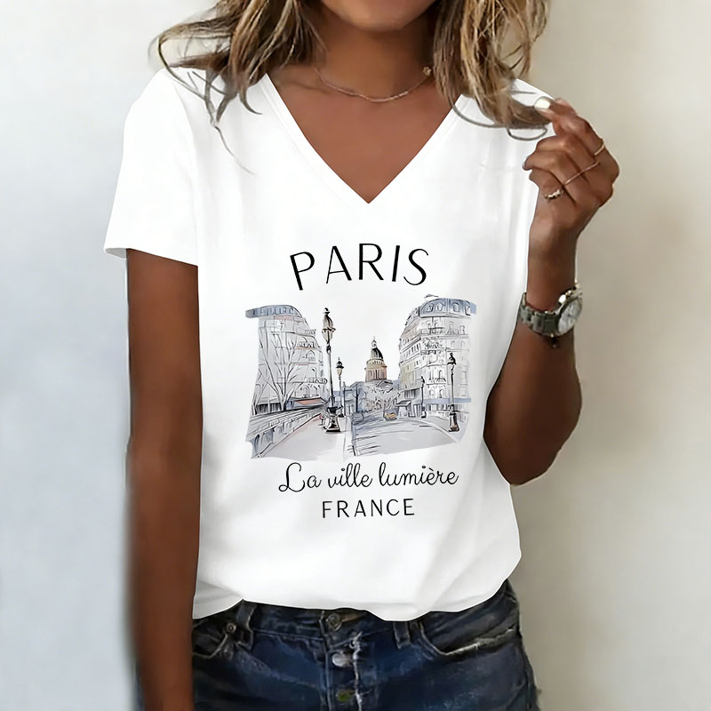 Vintage Paris T-shirt V Neck C - Vintage Fashion Paris recensie en prijs