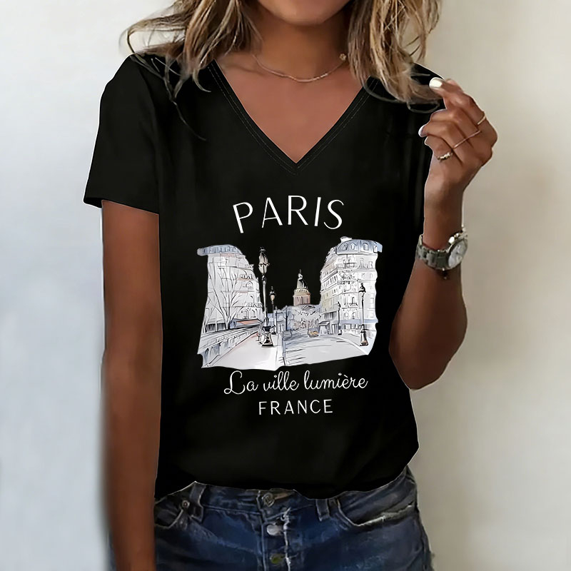 Vintage Paris T-shirt V Neck C - Vintage Fashion Paris recensie en prijs
