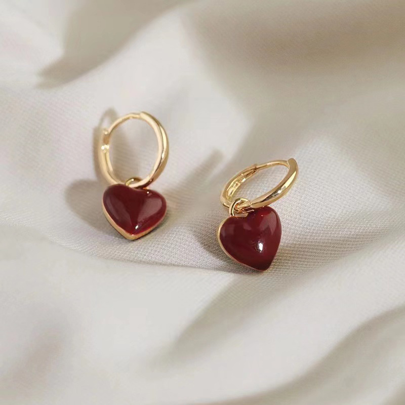 Simple Love Heart Dangle Earri - Vintage Fashion Coloring Pages recensie en prijs
