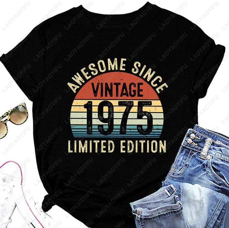 Vintage 1975 T-Shirts for Wome - Vintage Fashion Meaning recensie en prijs