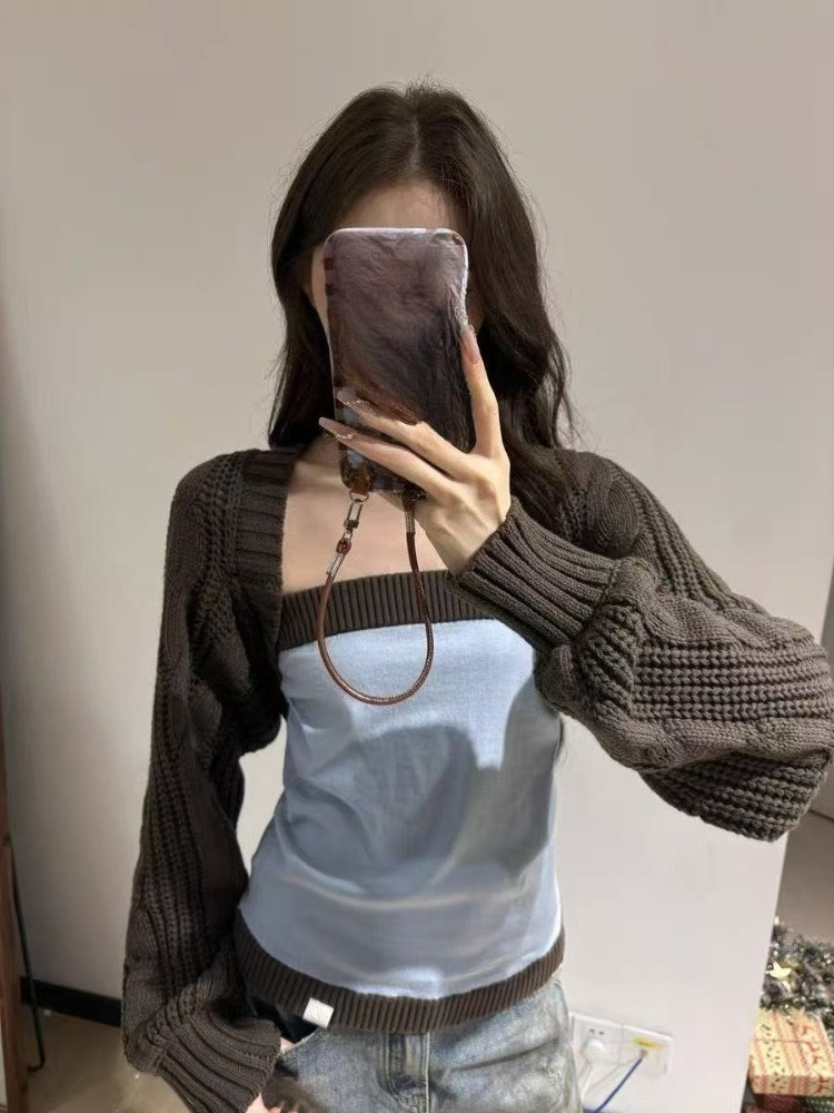 Y2k Aesthetic Two Pieces Set K - Crop Cardigan Vintage recensie en prijs