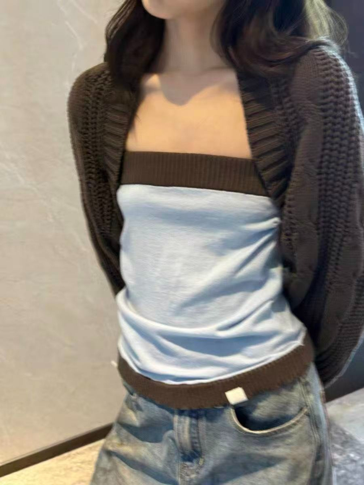 Y2k Aesthetic Two Pieces Set K - Crop Cardigan Vintage recensie en prijs