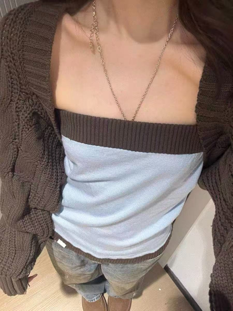 Y2k Aesthetic Two Pieces Set K - Crop Cardigan Vintage recensie en prijs