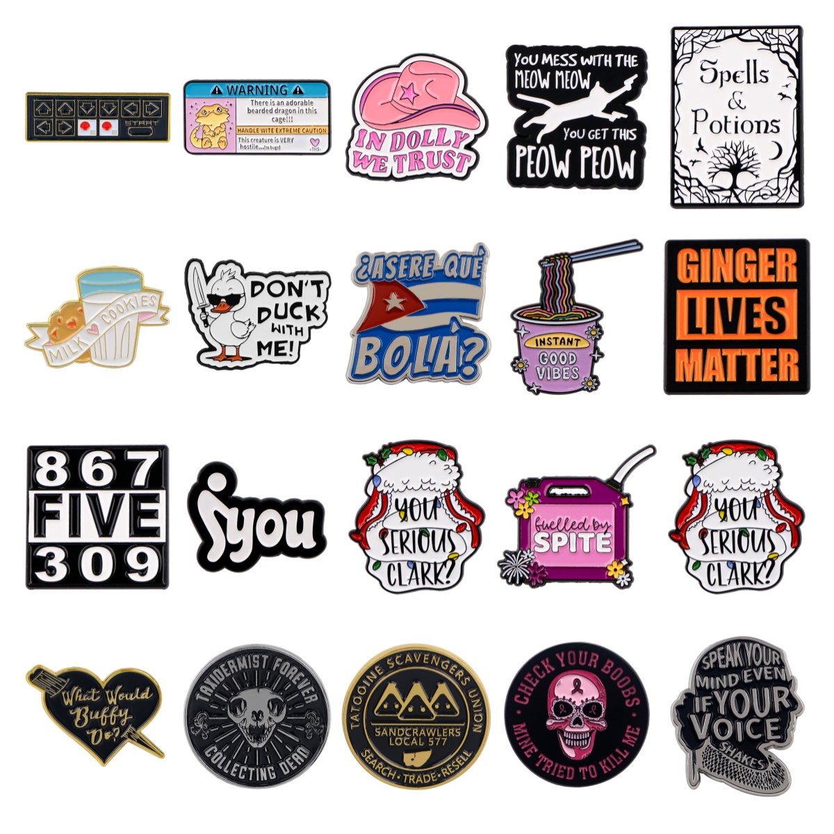Cowboy Hat Quotes Enamel Pin F - Vintage Fashion Quotes recensie en prijs