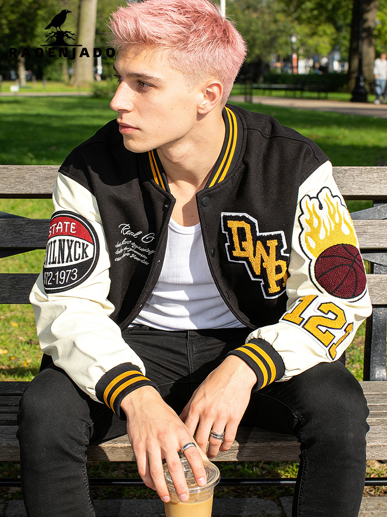 Men's Bomber Jacket Faux Leath - Varsity Jacket Wool recensie en prijs