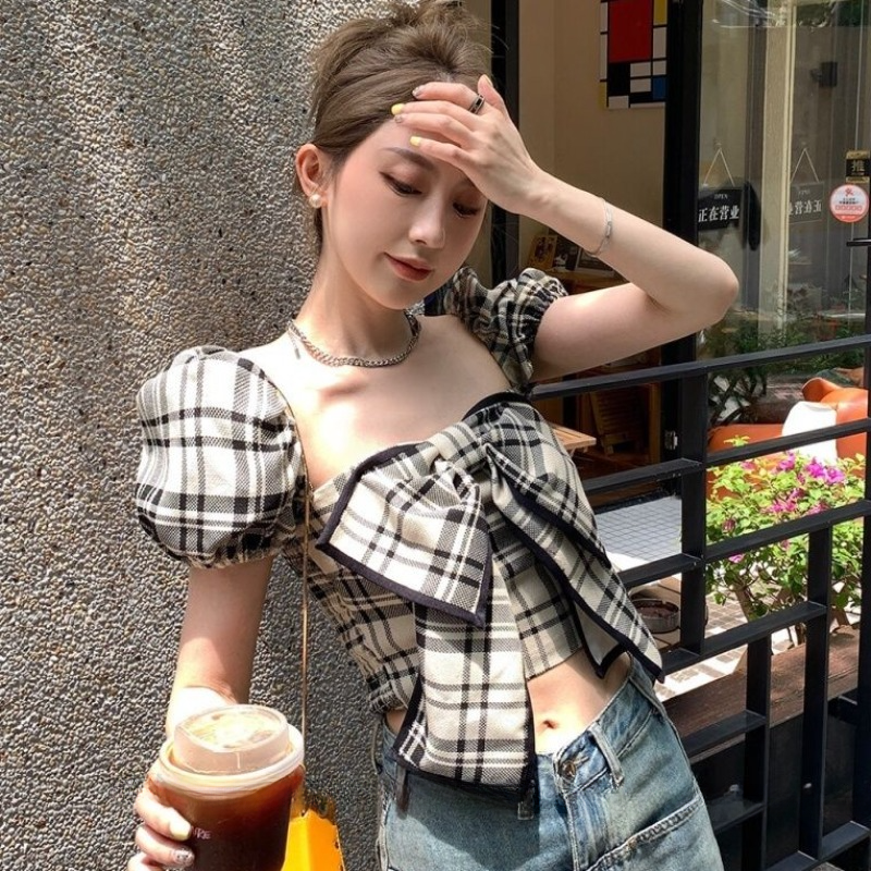 Plaid Blouses Women Y2k Summer - Vintage Fashion Club recensie en prijs