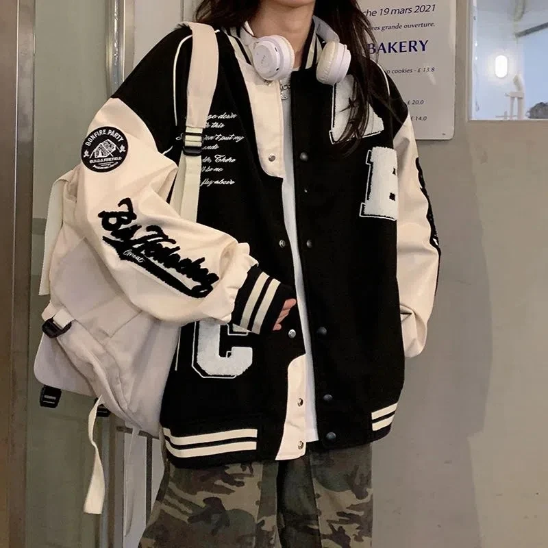 Y2k Lamb Wool Bomber Jacket Fe - Varsity Jacket Wool recensie en prijs