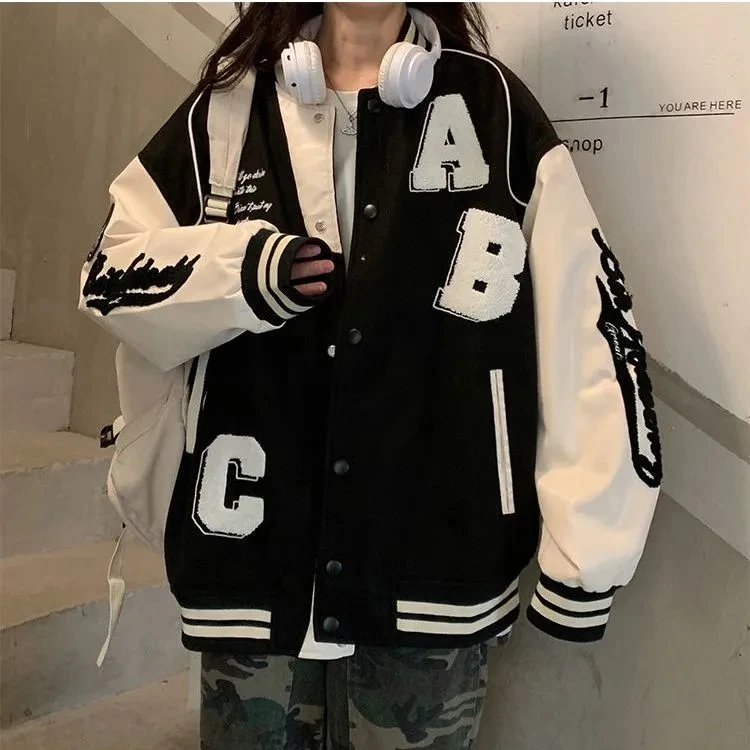 Y2k Lamb Wool Bomber Jacket Fe - Varsity Jacket Wool recensie en prijs