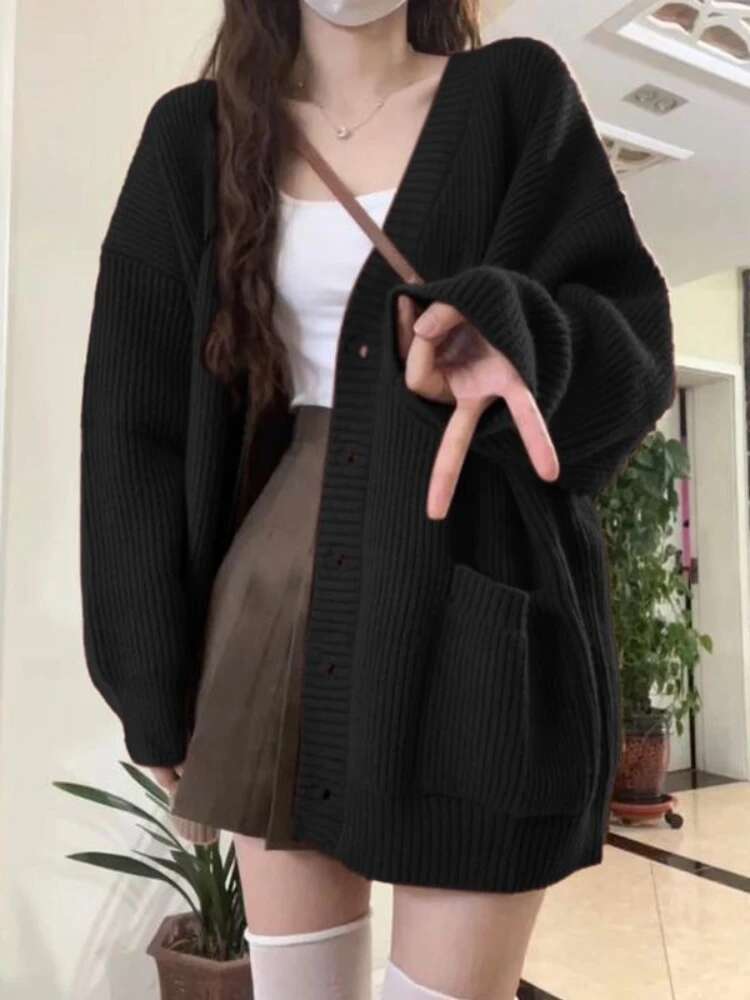 Loose Cardigan Women Long Slee - Crop Cardigan Vintage recensie en prijs