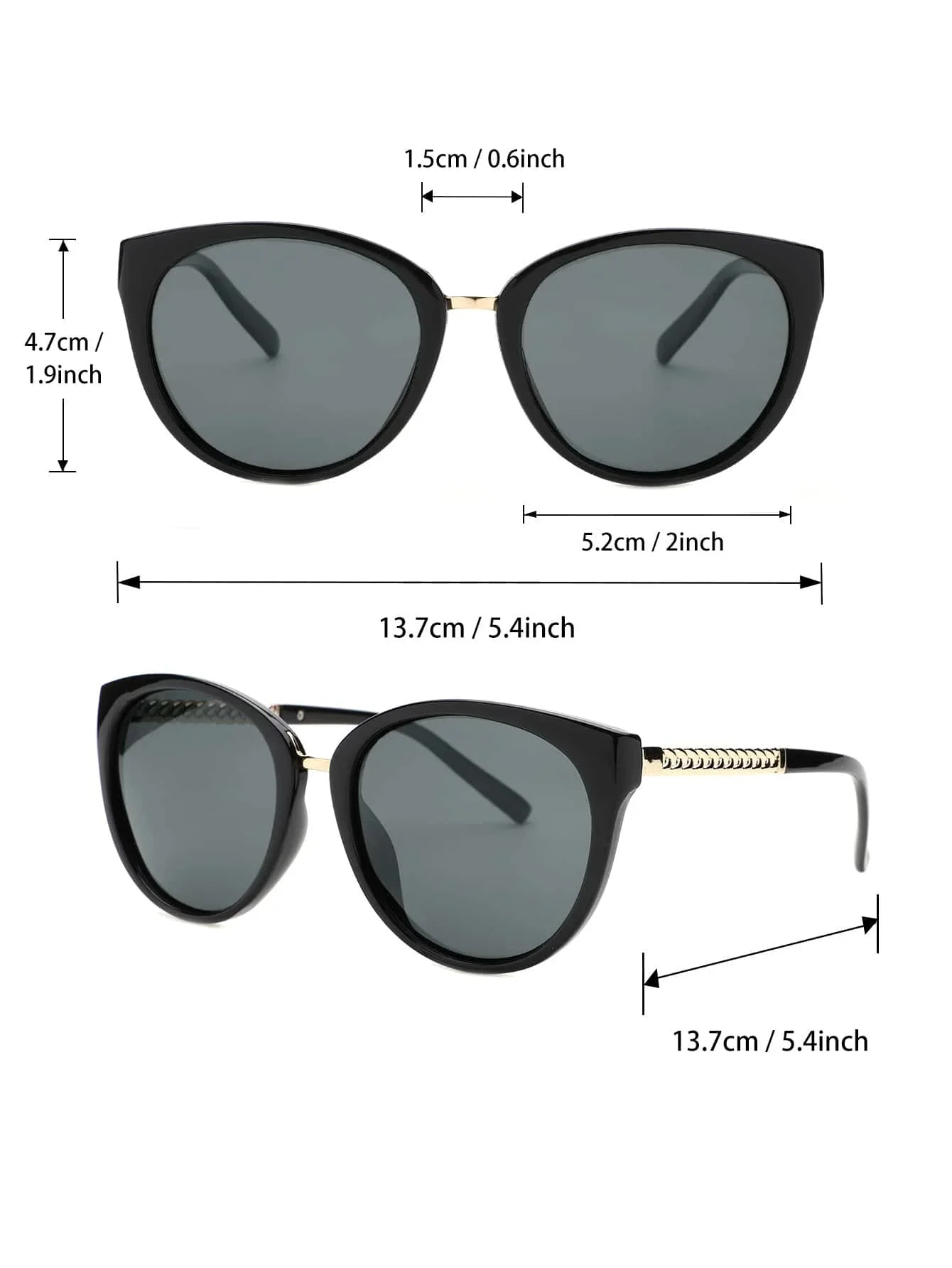 1 Pair Women's Cat Eye Tinted  - Vintage Fashion Definition recensie en prijs