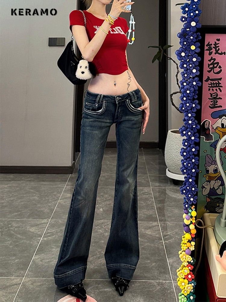 Streetwear y2k Flare Jeans Dis - Mom Jean High Rise recensie en prijs